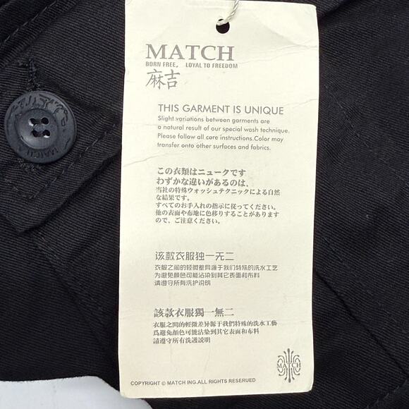 Matchstick Cargo Pants Mens 29x31 Black Grunge Skater Y2K Gorpcore Utility NEW - Picture 7 of 11